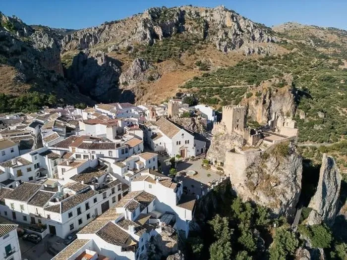 Framed Print : aerial view of the municipality of Zuheros in the province of Córdoba, Andalusia Framed Print : aerial view of the municipality of Zuheros in the province of Córdoba, Andalusia