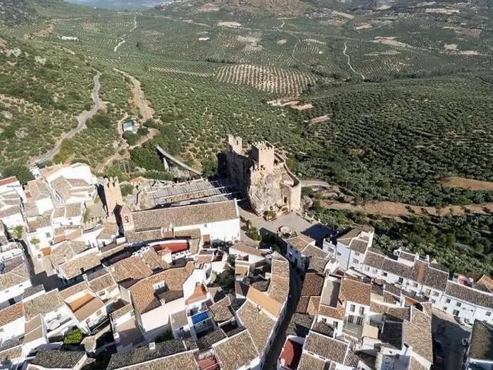Framed Print : aerial view of the municipality of Zuheros in the province of Córdoba, Andalusia Framed Print : aerial view of the municipality of Zuheros in the province of Córdoba, Andalusia