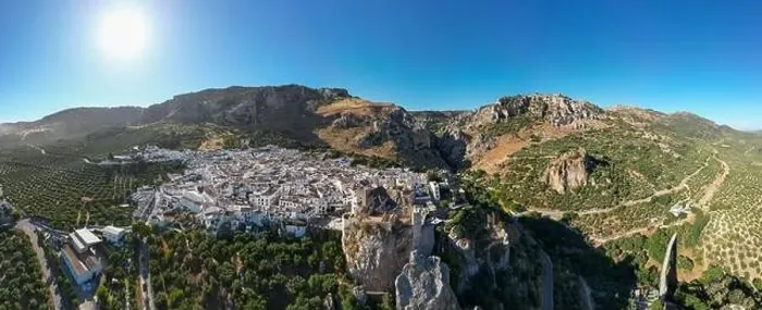 Framed Print : aerial view of the municipality of Zuheros in the province of Córdoba, Andalusia Framed Print : aerial view of the municipality of Zuheros in the province of Córdoba, Andalusia