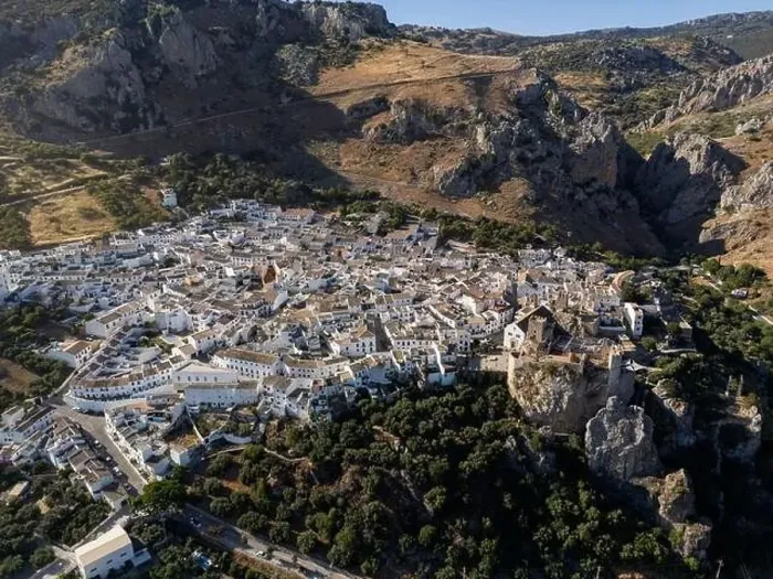 Framed Print : aerial view of the municipality of Zuheros in the province of Córdoba, Andalusia Framed Print : aerial view of the municipality of Zuheros in the province of Córdoba, Andalusia