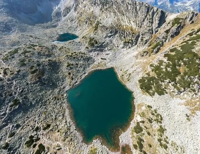 Framed Print : Aerial view of Musalenski lakes, Rila mountain, Bulgaria Framed Print : Aerial view of Musalenski lakes, Rila mountain, Bulgaria