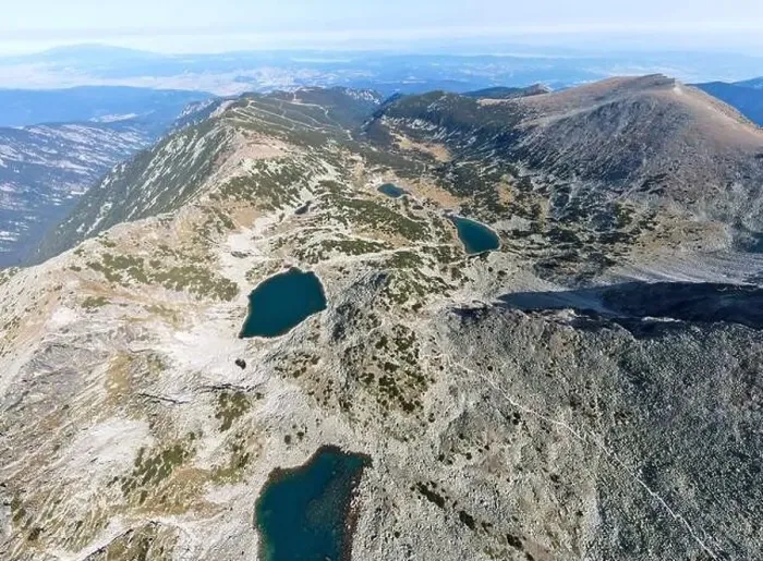 Framed Print : Aerial view of Musalenski lakes, Rila mountain, Bulgaria Framed Print : Aerial view of Musalenski lakes, Rila mountain, Bulgaria