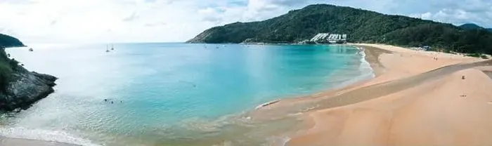 Framed Print : Aerial view of Nai Harn beach in Phuket, Thailand Framed Print : Aerial view of Nai Harn beach in Phuket, Thailand
