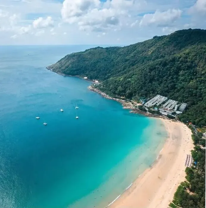 Framed Print : Aerial view of Nai Harn beach in Phuket, Thailand Framed Print : Aerial view of Nai Harn beach in Phuket, Thailand