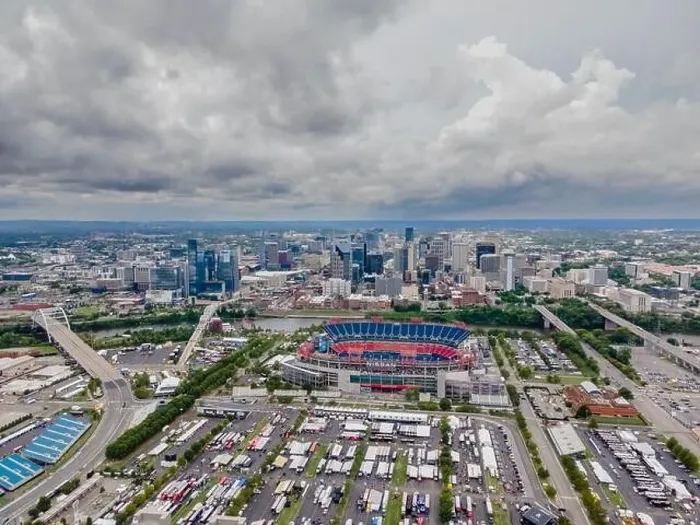 Framed Print : Aerial View Of Nashville, Tennessee Framed Print : Aerial View Of Nashville, Tennessee