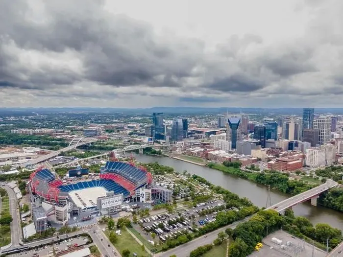 Framed Print : Aerial View Of Nashville, Tennessee Framed Print : Aerial View Of Nashville, Tennessee