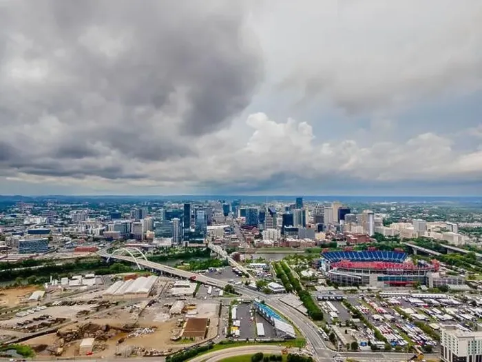 Framed Print : Aerial View Of Nashville, Tennessee Framed Print : Aerial View Of Nashville, Tennessee
