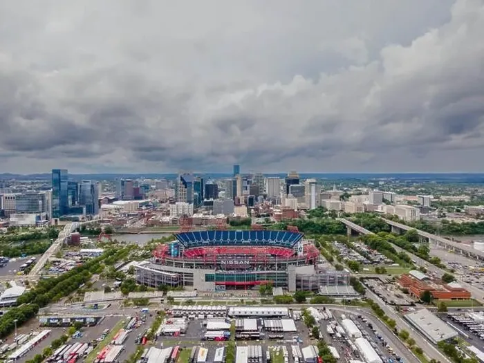 Framed Print : Aerial View Of Nashville, Tennessee