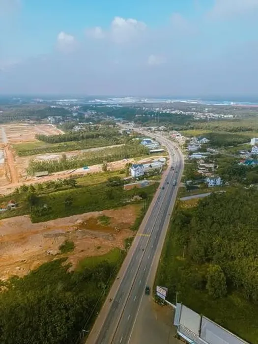 Framed Print : Aerial view of National Route 14 in Binh Phuoc province Framed Print : Aerial view of National Route 14 in Binh Phuoc province