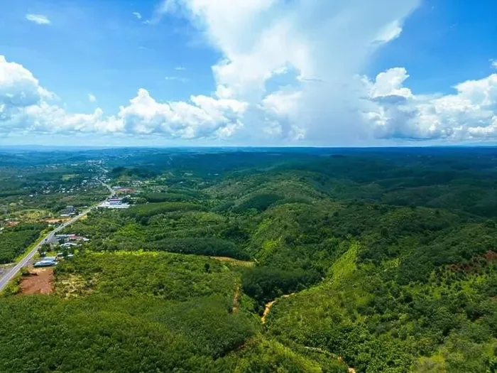 Framed Print : Aerial view of National Route 14 in Binh Phuoc province Framed Print : Aerial view of National Route 14 in Binh Phuoc province