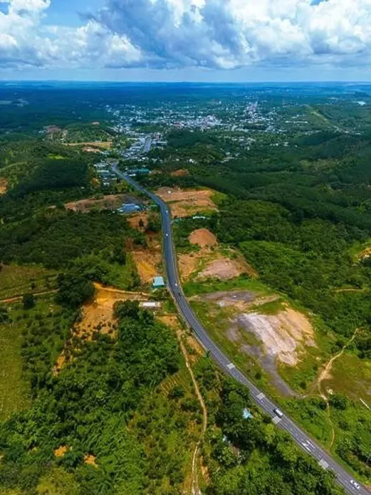 Framed Print : Aerial view of National Route 14 in Binh Phuoc province Framed Print : Aerial view of National Route 14 in Binh Phuoc province
