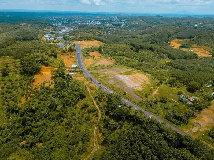Framed Print : Aerial view of National Route 14 in Binh Phuoc province Framed Print : Aerial view of National Route 14 in Binh Phuoc province
