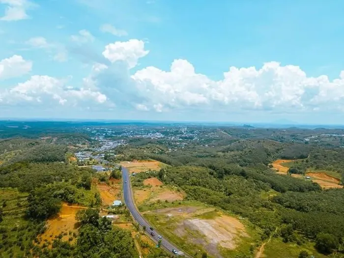 Framed Print : Aerial view of National Route 14 in Binh Phuoc province Framed Print : Aerial view of National Route 14 in Binh Phuoc province