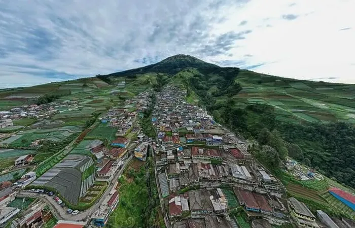 Framed Print : Aerial view of the Nepal van java is a Rural tour on the slopes of mount sumbing Framed Print : Aerial view of the Nepal van java is a Rural tour on the slopes of mount sumbing