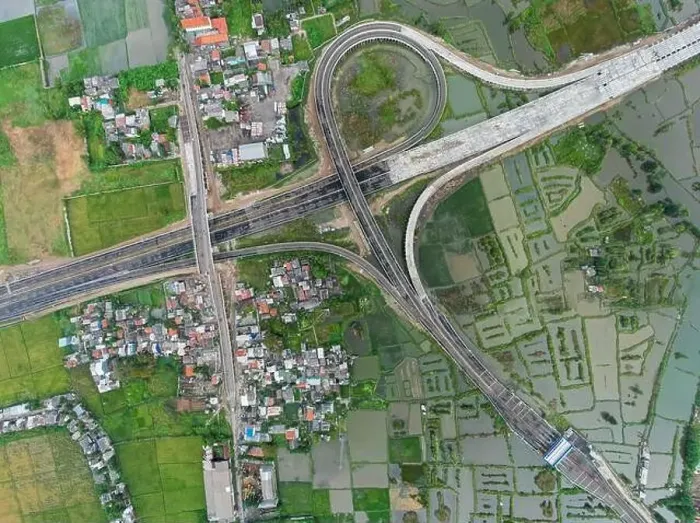 Framed Print : Aerial view on the new road construction site at Tarumajaya Bekasi. Bekasi, Indonesia, June 15, 2022 Framed Print : Aerial view on the new road construction site at Tarumajaya Bekasi. Bekasi, Indonesia, June 15, 2022