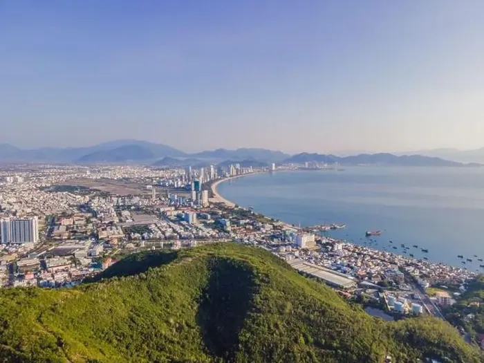 Framed Print : Aerial view over Nha Trang city, Vietnam taken from drone Framed Print : Aerial view over Nha Trang city, Vietnam taken from drone