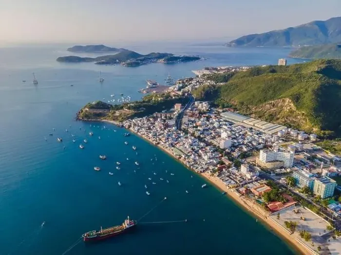 Framed Print : Aerial view over Nha Trang city, Vietnam taken from drone Framed Print : Aerial view over Nha Trang city, Vietnam taken from drone