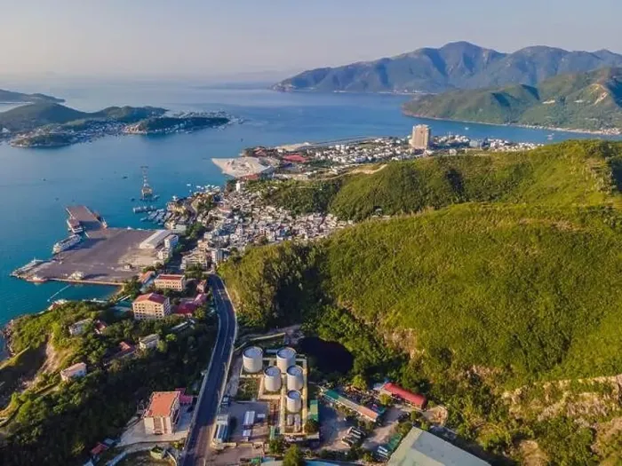 Framed Print : Aerial view over Nha Trang city, Vietnam taken from drone Framed Print : Aerial view over Nha Trang city, Vietnam taken from drone