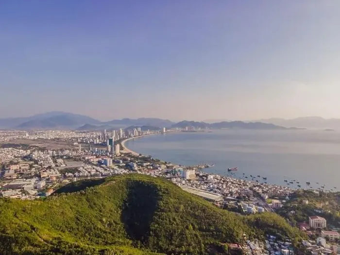 Framed Print : Aerial view over Nha Trang city, Vietnam taken from drone Framed Print : Aerial view over Nha Trang city, Vietnam taken from drone
