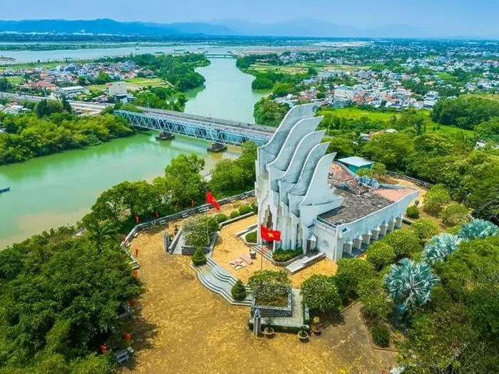 Framed Print : Aerial view of Nhan mountain, and Song Chua bridge in Tuy Hoa city Framed Print : Aerial view of Nhan mountain, and Song Chua bridge in Tuy Hoa city