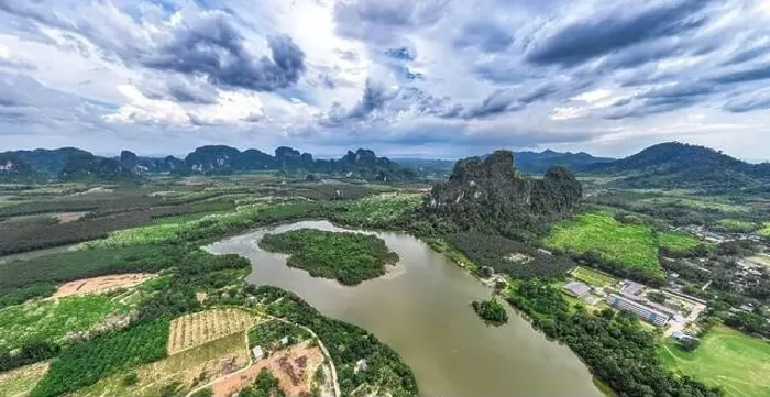 Framed Print : Aerial view of Nong Thale lake in Krabi, Thailand Framed Print : Aerial view of Nong Thale lake in Krabi, Thailand