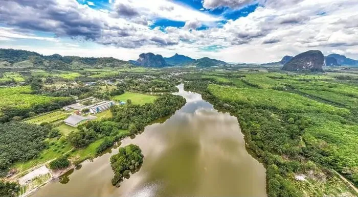 Framed Print : Aerial view of Nong Thale lake in Krabi, Thailand Framed Print : Aerial view of Nong Thale lake in Krabi, Thailand