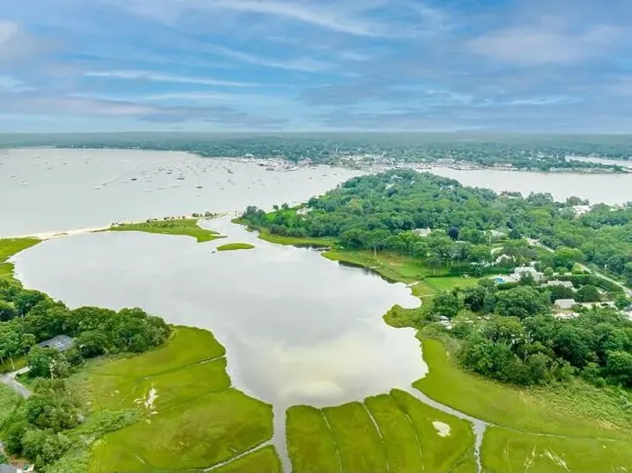 Framed Print : aerial view of north haven and sag harbor Framed Print : aerial view of north haven and sag harbor