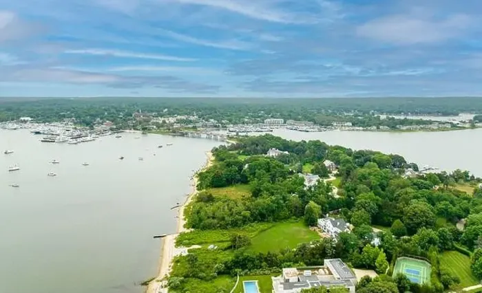 Framed Print : aerial view of north haven and sag harbor Framed Print : aerial view of north haven and sag harbor