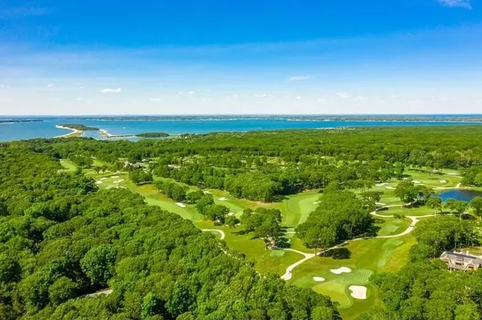 Framed Print : Aerial view of Noyac Golf Course in Sag Harbor, NY Framed Print : Aerial view of Noyac Golf Course in Sag Harbor, NY
