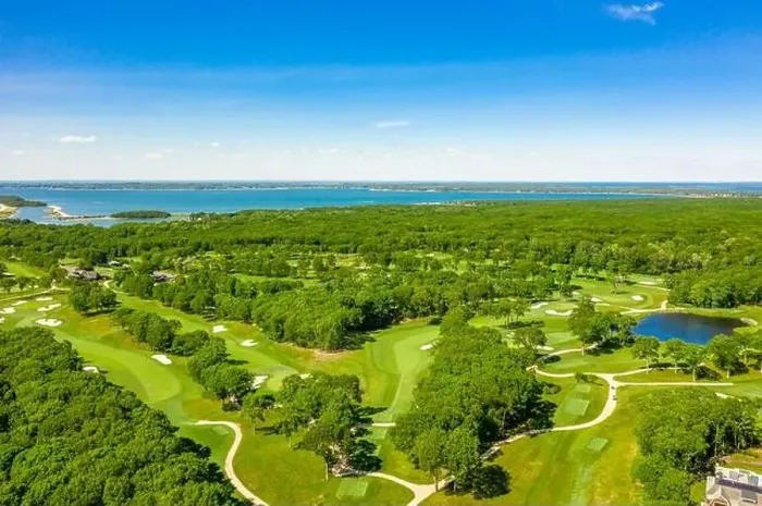 Framed Print : Aerial view of Noyac Golf Course in Sag Harbor, NY Framed Print : Aerial view of Noyac Golf Course in Sag Harbor, NY