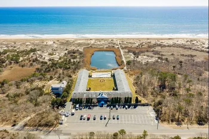 Framed Print : Aerial view of The Ocean Dune Apartments in Amagansett, NY Framed Print : Aerial view of The Ocean Dune Apartments in Amagansett, NY
