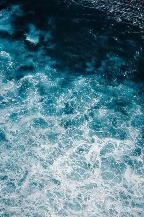 Framed Print : Aerial view to ocean waves. Blue water background Framed Print : Aerial view to ocean waves. Blue water background