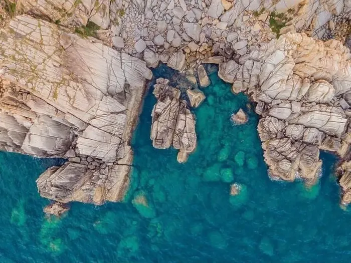 Framed Print : Aerial view of ocean waves and fantastic Rocky coast Framed Print : Aerial view of ocean waves and fantastic Rocky coast