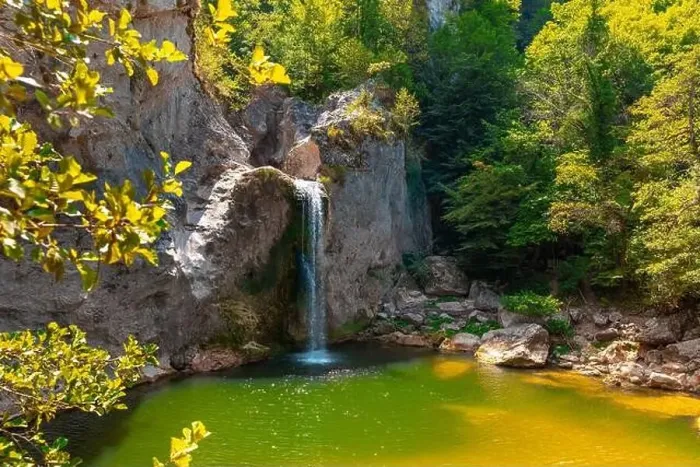 Framed Print : Aerial view of of Ilıca Waterfall in Küre Mountains National Park, Turkey Framed Print : Aerial view of of Ilıca Waterfall in Küre Mountains National Park, Turkey