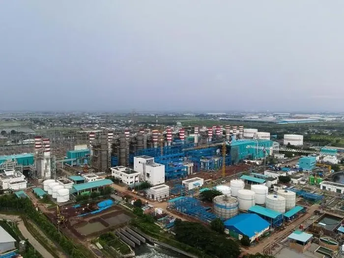 Framed Print : Aerial view of Oil and gas industry - refinery after rain - factory - petrochemical plant Framed Print : Aerial view of Oil and gas industry - refinery after rain - factory - petrochemical plant
