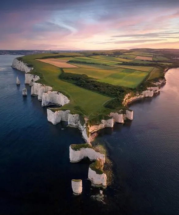 Framed Print : Aerial view of Old Harry Rocks (Jurassic Coast) Framed Print : Aerial view of Old Harry Rocks (Jurassic Coast)