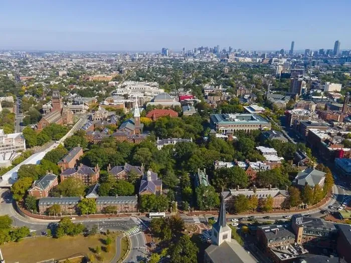 Framed Print : Aerial view of Old Harvard Yard including Memorial Hall Framed Print : Aerial view of Old Harvard Yard including Memorial Hall