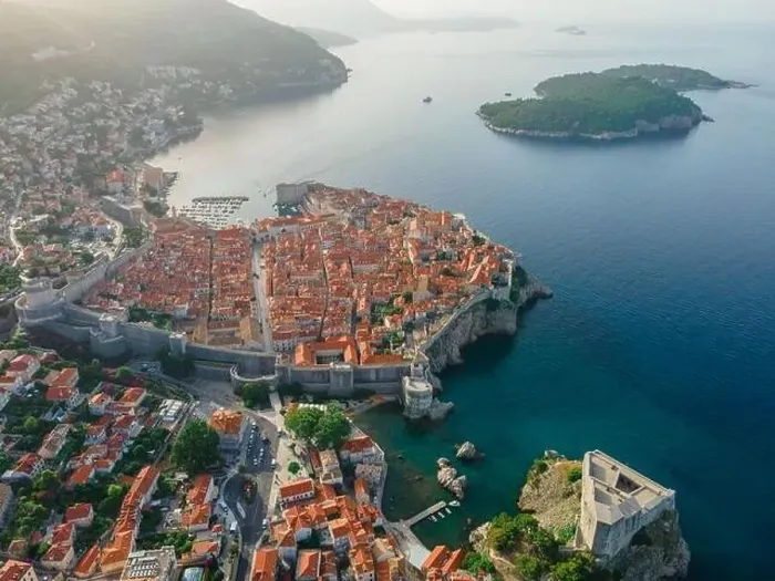 Framed Print : Aerial view of the old town of Dubrovnik Framed Print : Aerial view of the old town of Dubrovnik