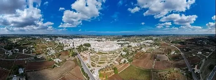 Framed Print : Aerial view of the old town of locorotondo, itria valley, apulia Framed Print : Aerial view of the old town of locorotondo, itria valley, apulia