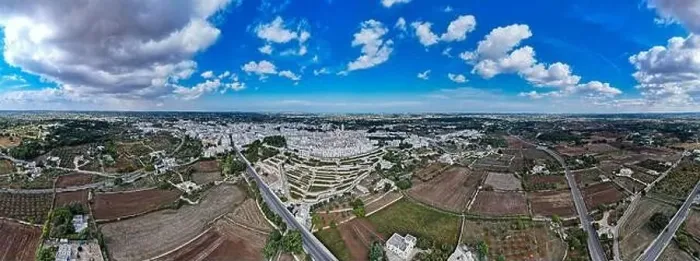 Framed Print : Aerial view of the old town of locorotondo, itria valley, apulia Framed Print : Aerial view of the old town of locorotondo, itria valley, apulia