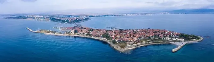 Framed Print : Aerial view of the old town of Nessebar Framed Print : Aerial view of the old town of Nessebar