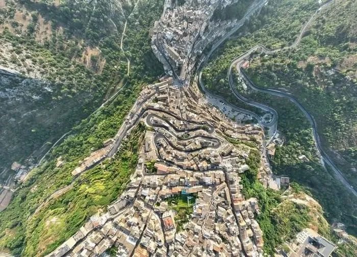 Framed Print : Aerial view of the old town of Ragusa Ibla Framed Print : Aerial view of the old town of Ragusa Ibla