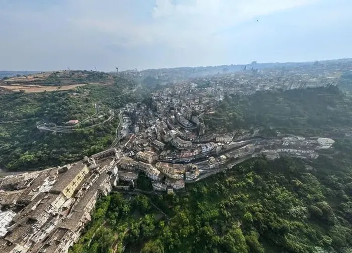Framed Print : Aerial view of the old town of Ragusa Ibla Framed Print : Aerial view of the old town of Ragusa Ibla