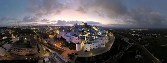 Framed Print : Aerial view of Ostuni white city in Puglia, Italy Framed Print : Aerial view of Ostuni white city in Puglia, Italy