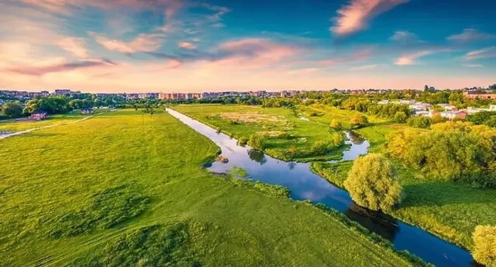 Framed Print : Aerial view of outskirts of Ternopil town Framed Print : Aerial view of outskirts of Ternopil town