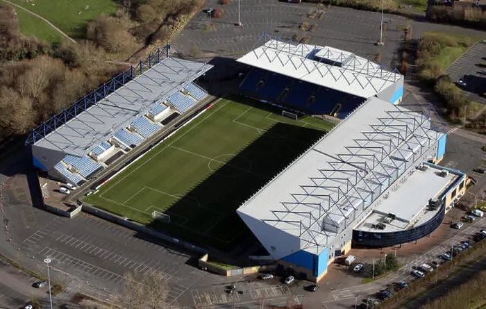 Framed Print : aerial view of Oxford United Football Club Kassam Stadium, UK Framed Print : aerial view of Oxford United Football Club Kassam Stadium, UK