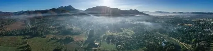 Framed Print : Aerial view of Pai during sunrise with fog in Mae Hong Son, Thailand. High quality Photo Framed Print : Aerial view of Pai during sunrise with fog in Mae Hong Son, Thailand. High quality Photo