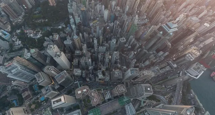 Framed Print : Aerial view panorama of Hong Kong and Kowloon City Framed Print : Aerial view panorama of Hong Kong and Kowloon City