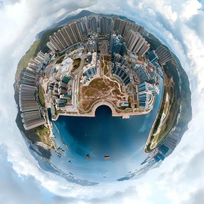 Framed Print : Aerial view panorama of Hong Kong and Kowloon City Framed Print : Aerial view panorama of Hong Kong and Kowloon City