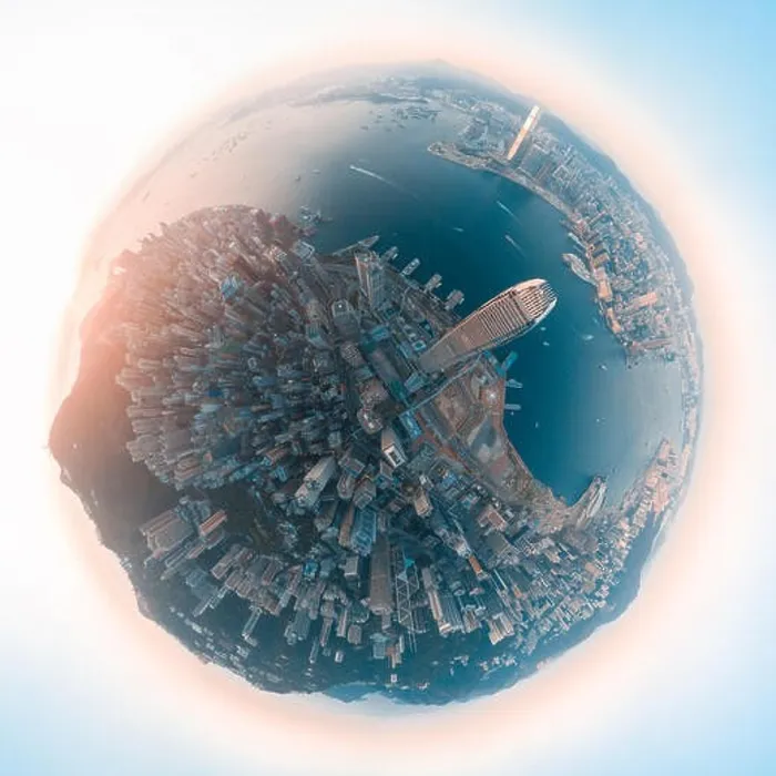 Framed Print : Aerial view panorama of Hong Kong and Kowloon City Framed Print : Aerial view panorama of Hong Kong and Kowloon City